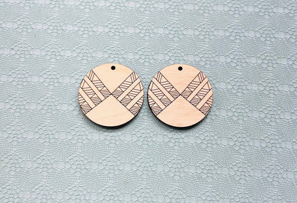 Round wood earring blanks, wood cutouts, custom earrings