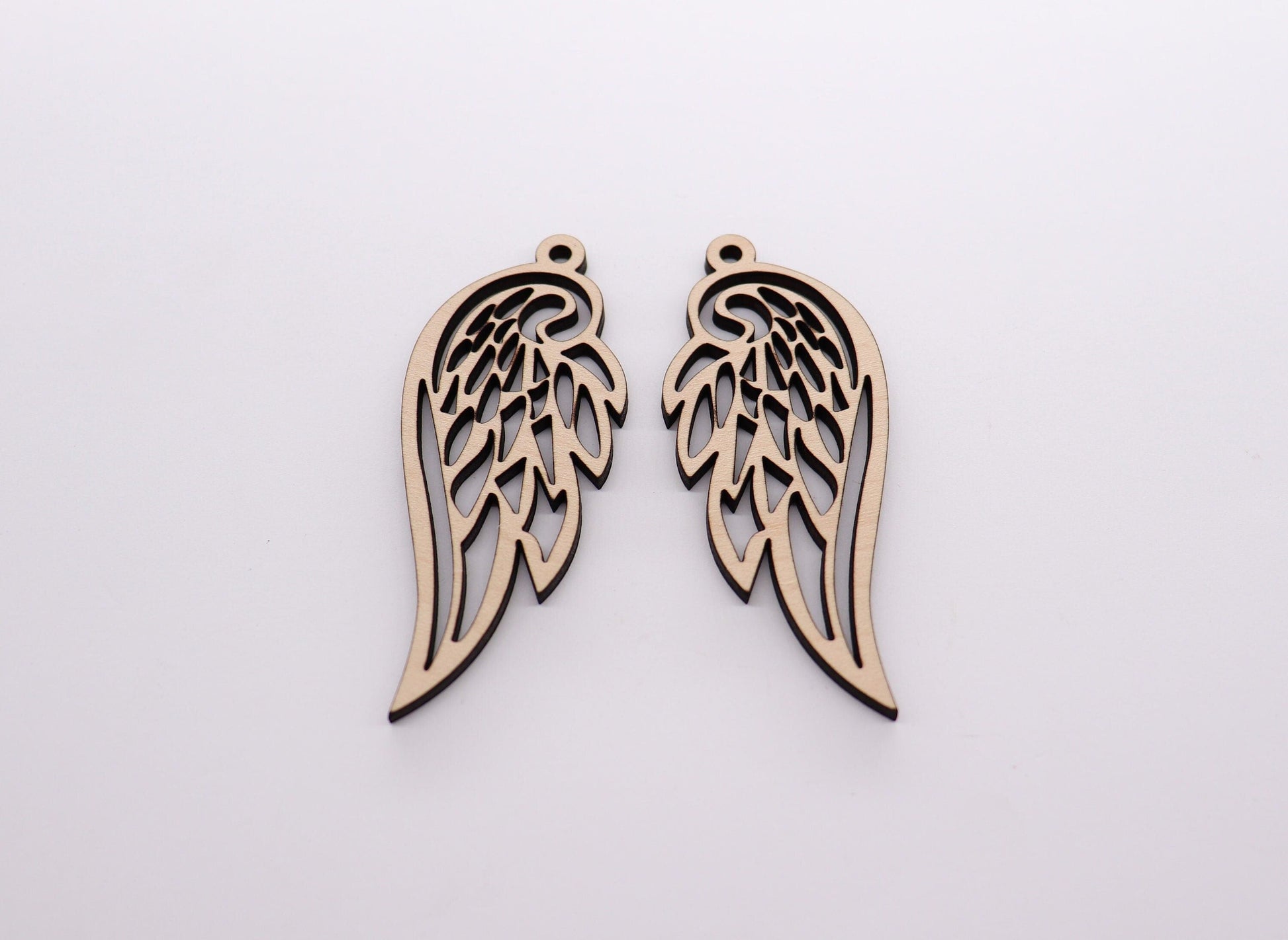 Wing earring blanks, wood earring cutouts