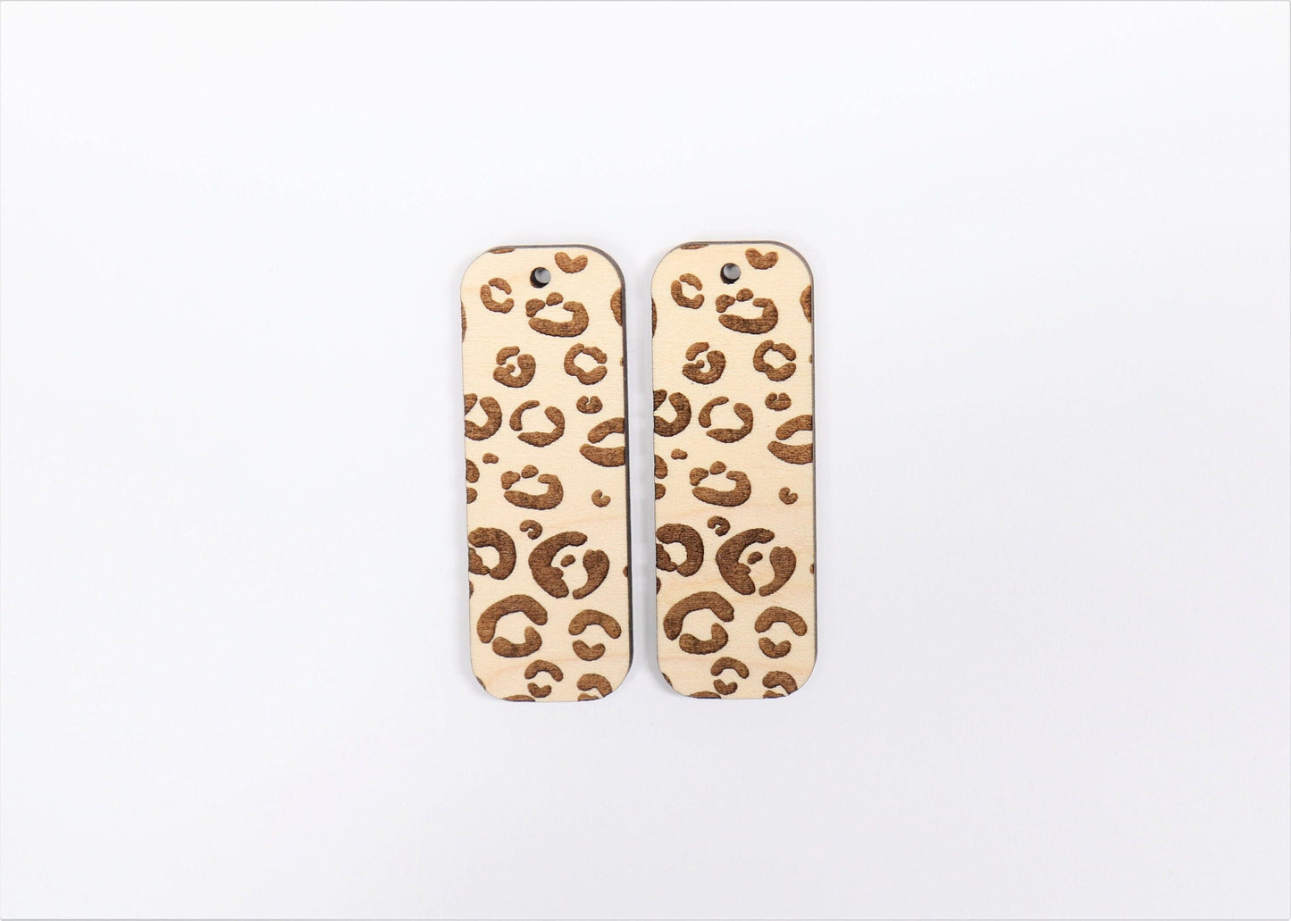 Leopard print bar blanks, earring blanks