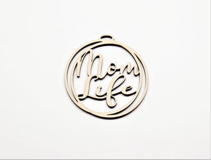 Car charm blank,  wood blanks, wood cutouts, mom life