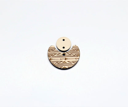 Round wood earring blanks, DIY earrings, earring blanks, sold per set