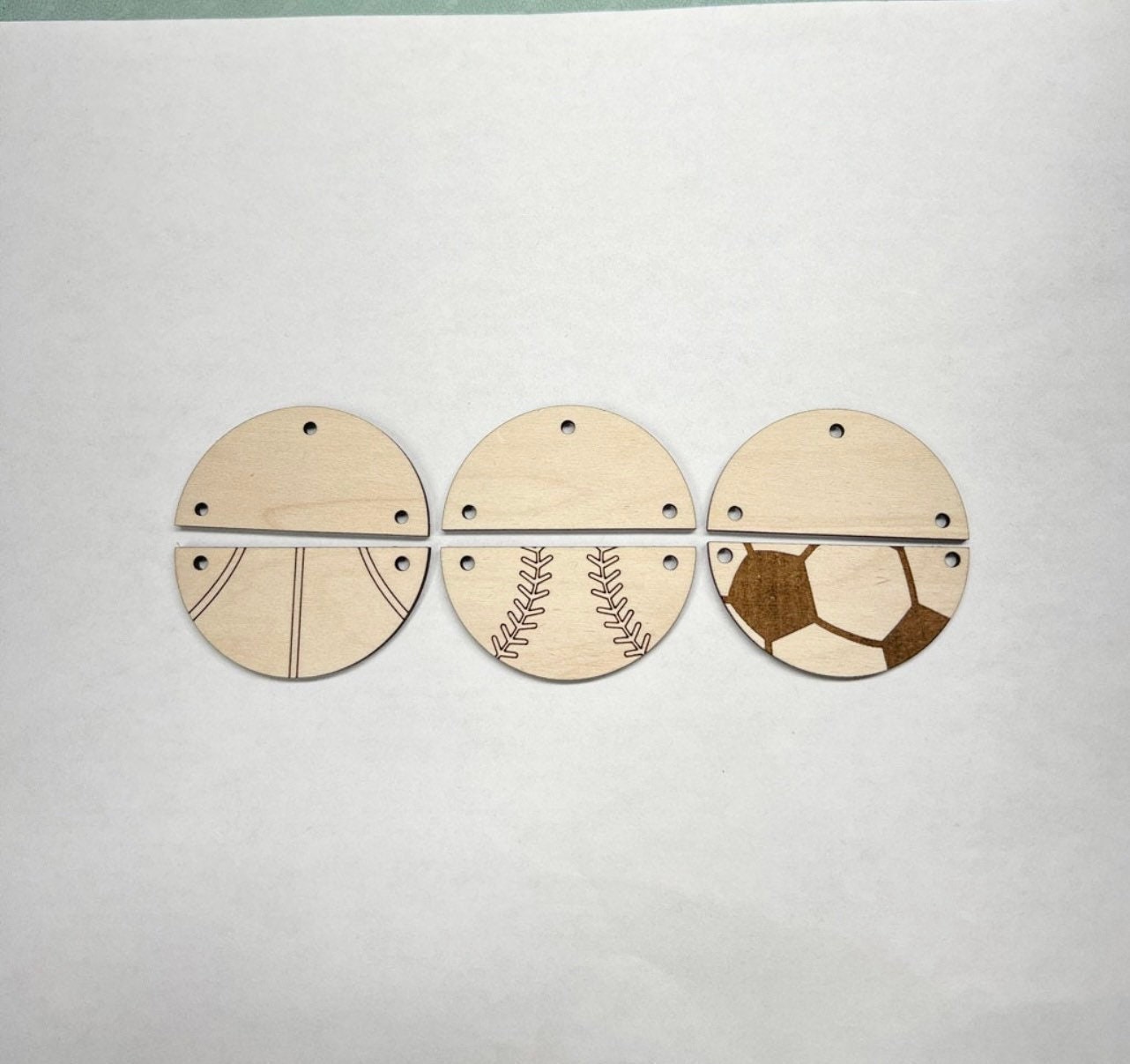 Sports earring cutouts, wood cutouts, earring blanks