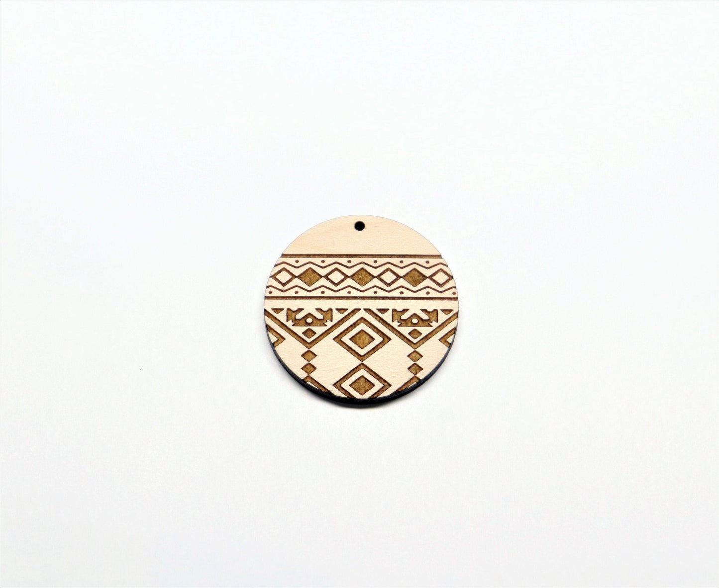 Round wood earring blanks, DIY earrings, earring blanks, sold per set