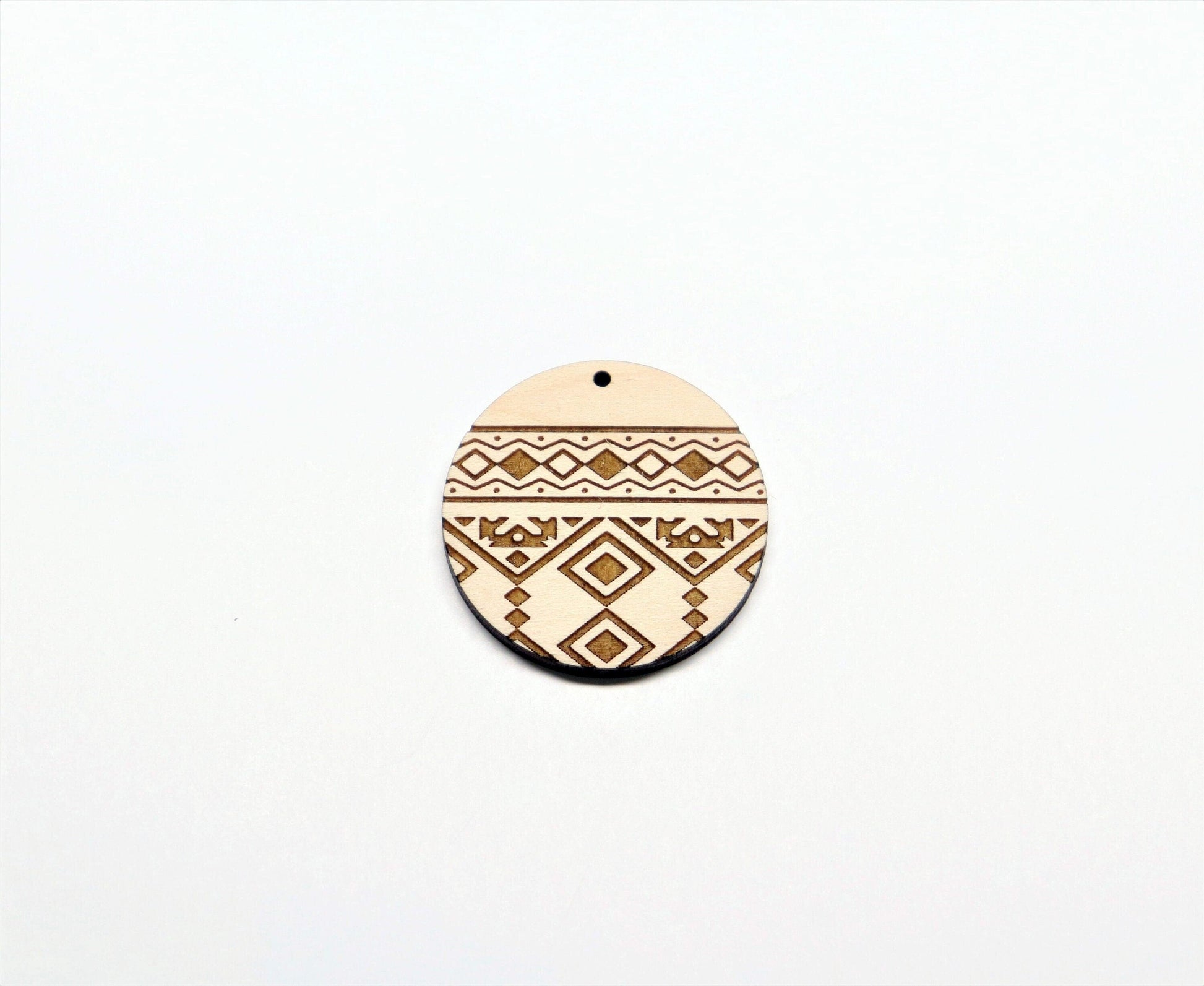 Round wood earring blanks, DIY earrings, earring blanks, sold per set