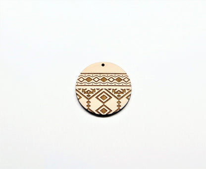 Round wood earring blanks, DIY earrings, earring blanks, sold per set