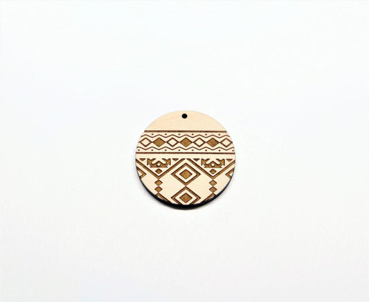 Round wood earring blanks, DIY earrings, earring blanks, sold per set