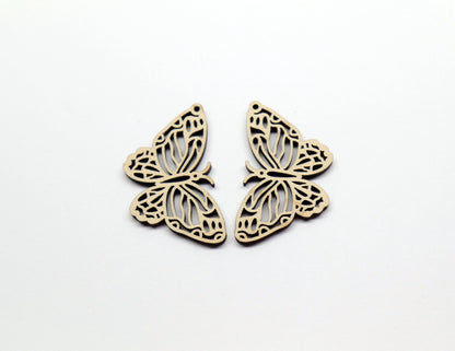 Wood earring blanks, DIY earrings, butterfly earrings, earring blanks, sold per set