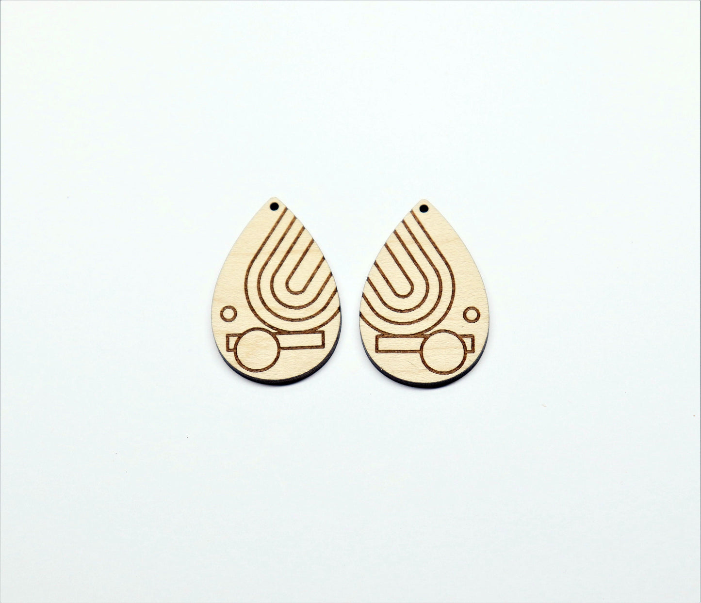 Teardrop wood earring blanks, DIY earrings, earring blanks, sold per set