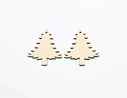 Christmas tree earring blanks, wood blanks