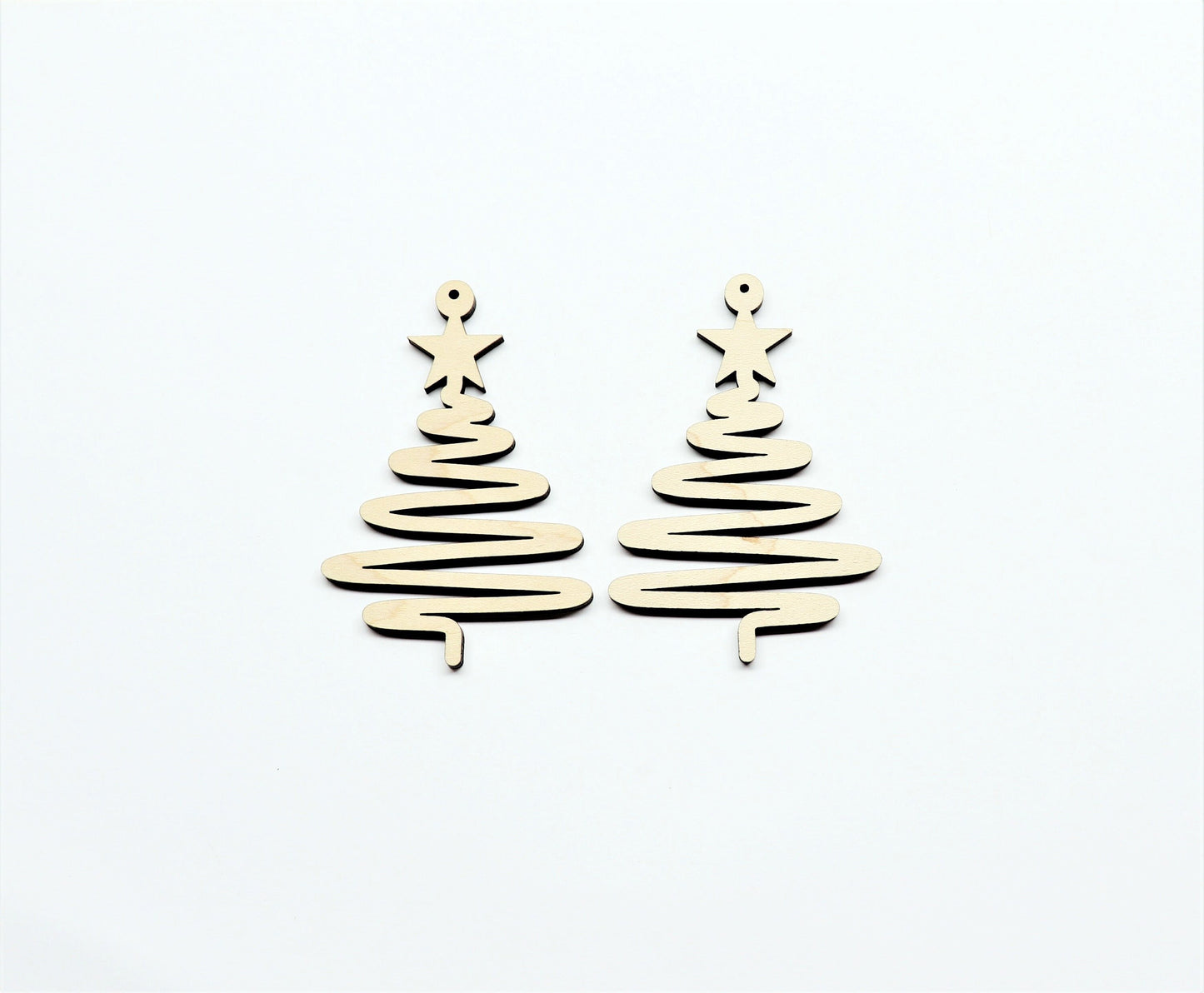 Christmas tree earring blanks, wood blanks