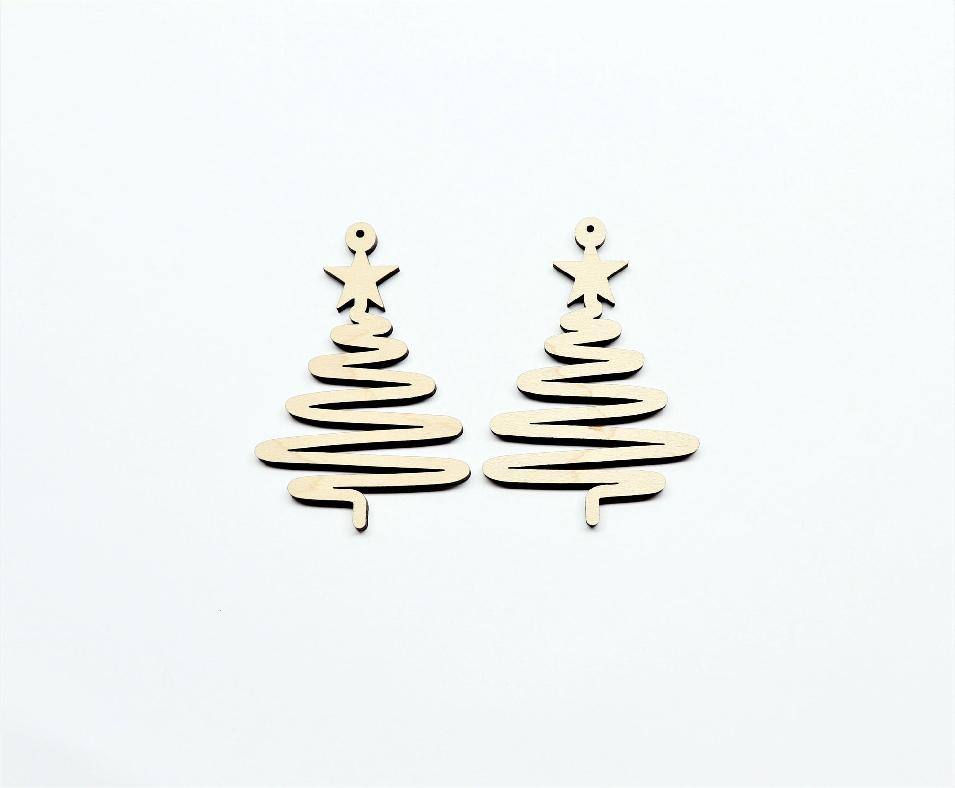 Christmas tree earring blanks, wood blanks