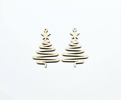 Christmas tree earring blanks, wood blanks