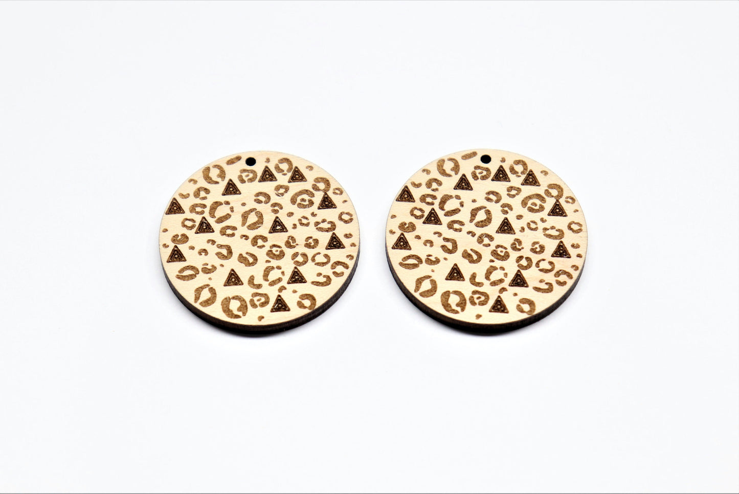 Round wood earring blanks, earring making supplies