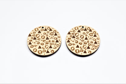 Round wood earring blanks, earring making supplies