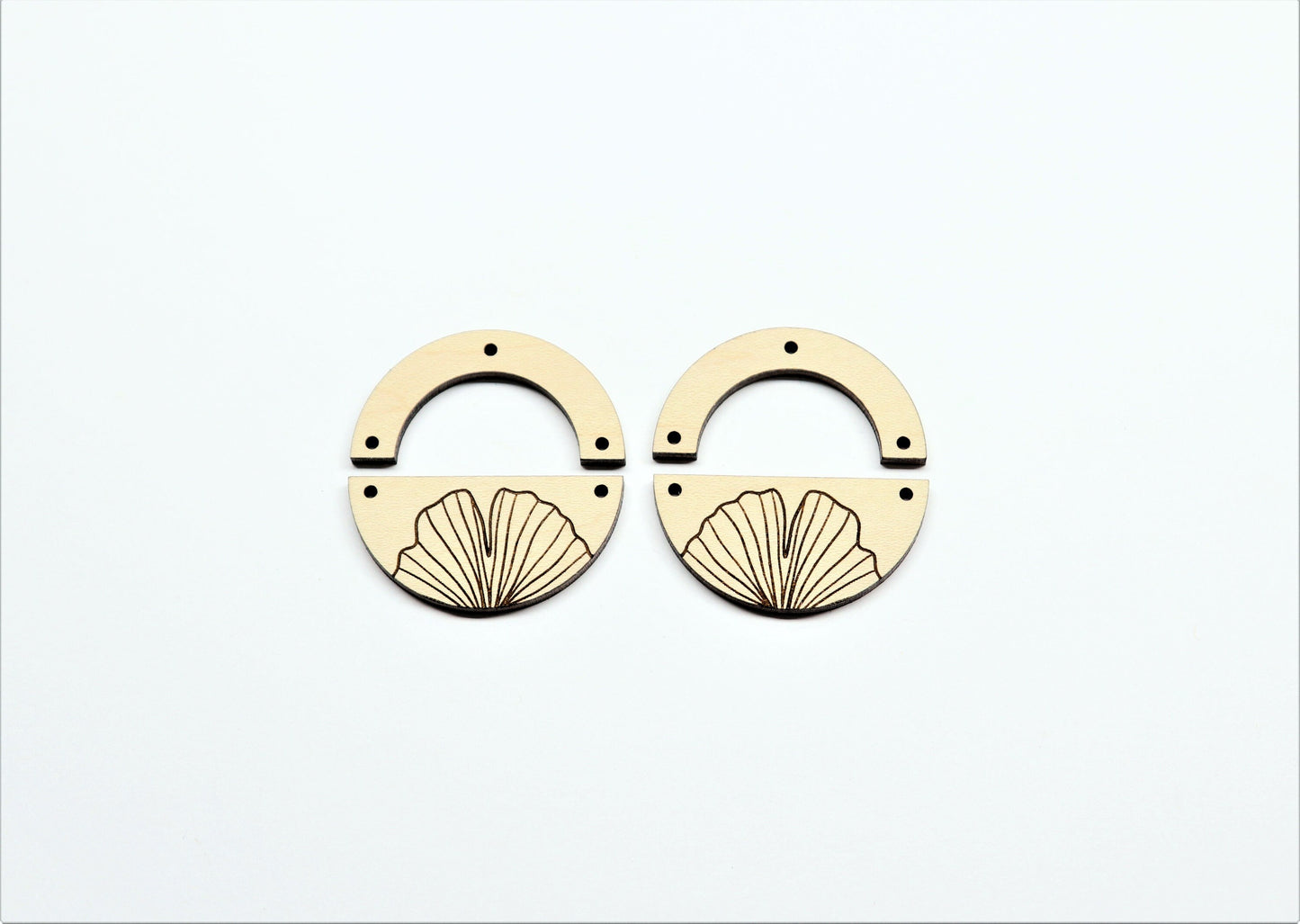 Round wood earring blanks, DIY earrings, earring blanks, sold per set