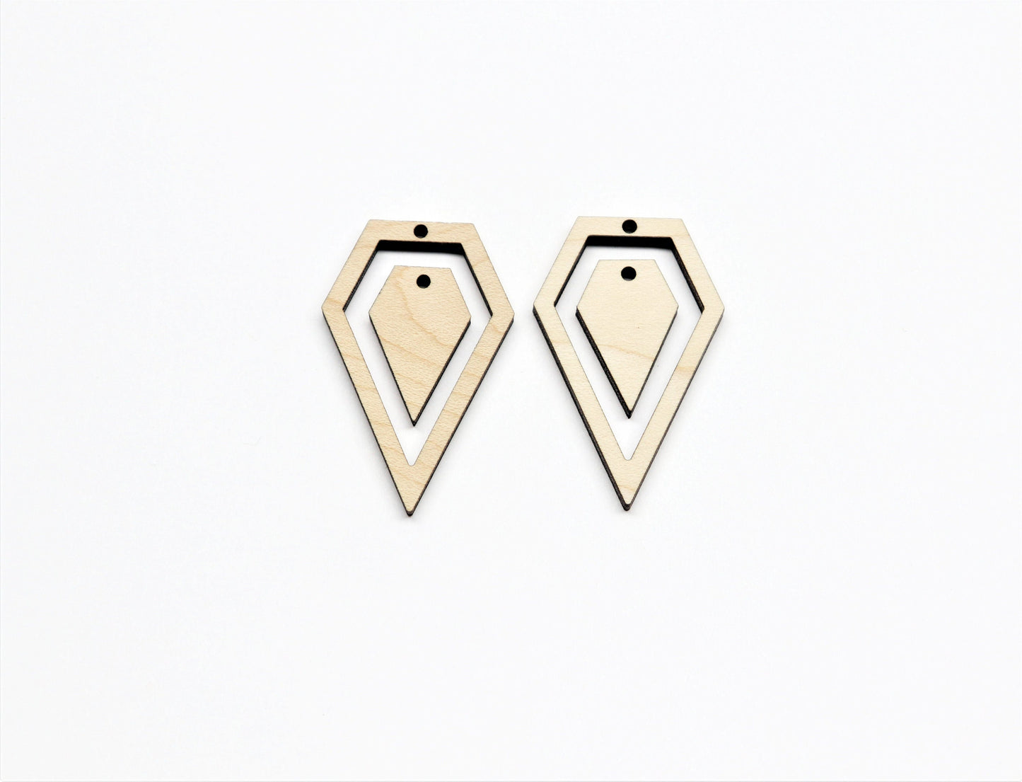 2 piece earring blanks, wood blanks, earring blanks