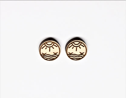 Wood earrings, wood studs, earring blanks