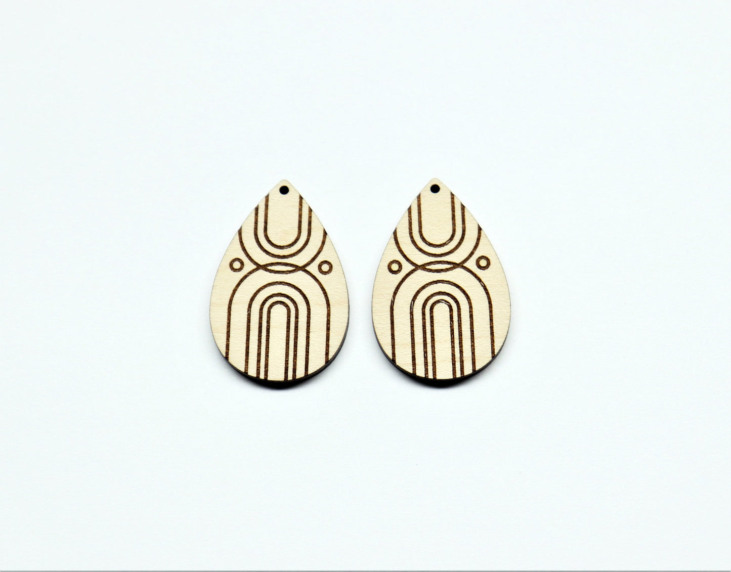 Teardrop wood earring blanks, DIY earrings, earring blanks, sold per set