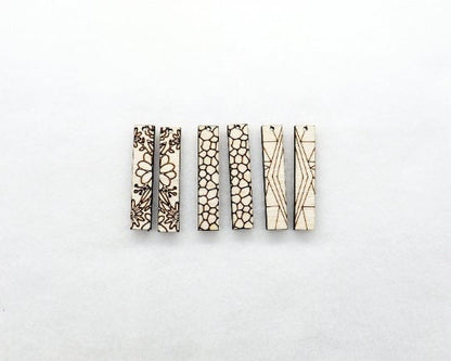 Rectangle wood earring blanks, earring blanks, wood cutouts