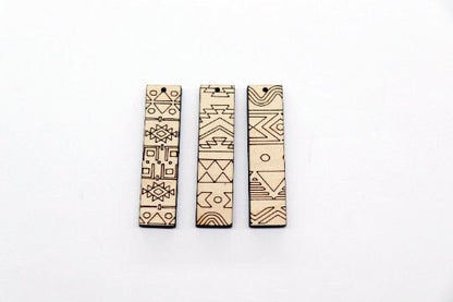 Rectangle wood earring blanks, wood blanks, earring blanks