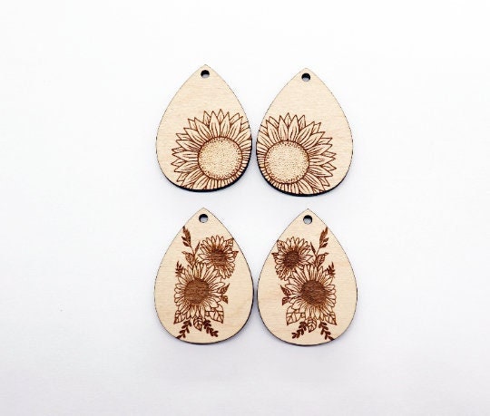 Sunflower blanks, earring blanks