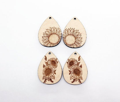 Sunflower blanks, earring blanks