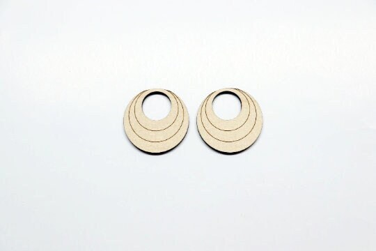 Round wood earring sold per set