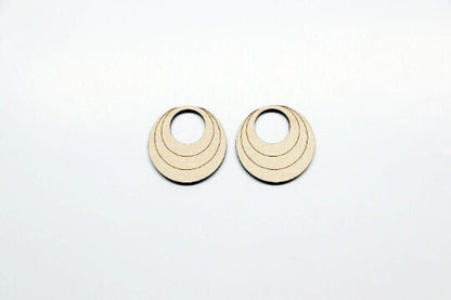 Round wood earring sold per set