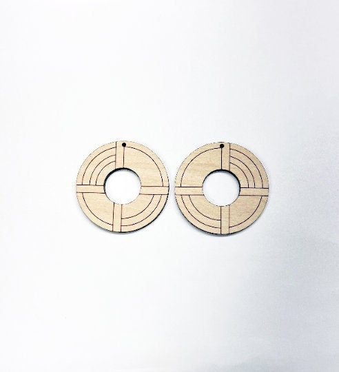 Round wood earring blanks, earring making supplies