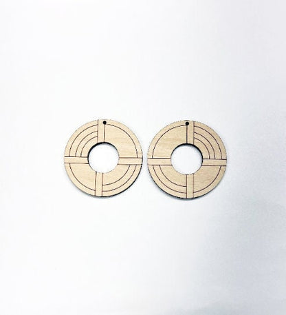 Round wood earring blanks, earring making supplies