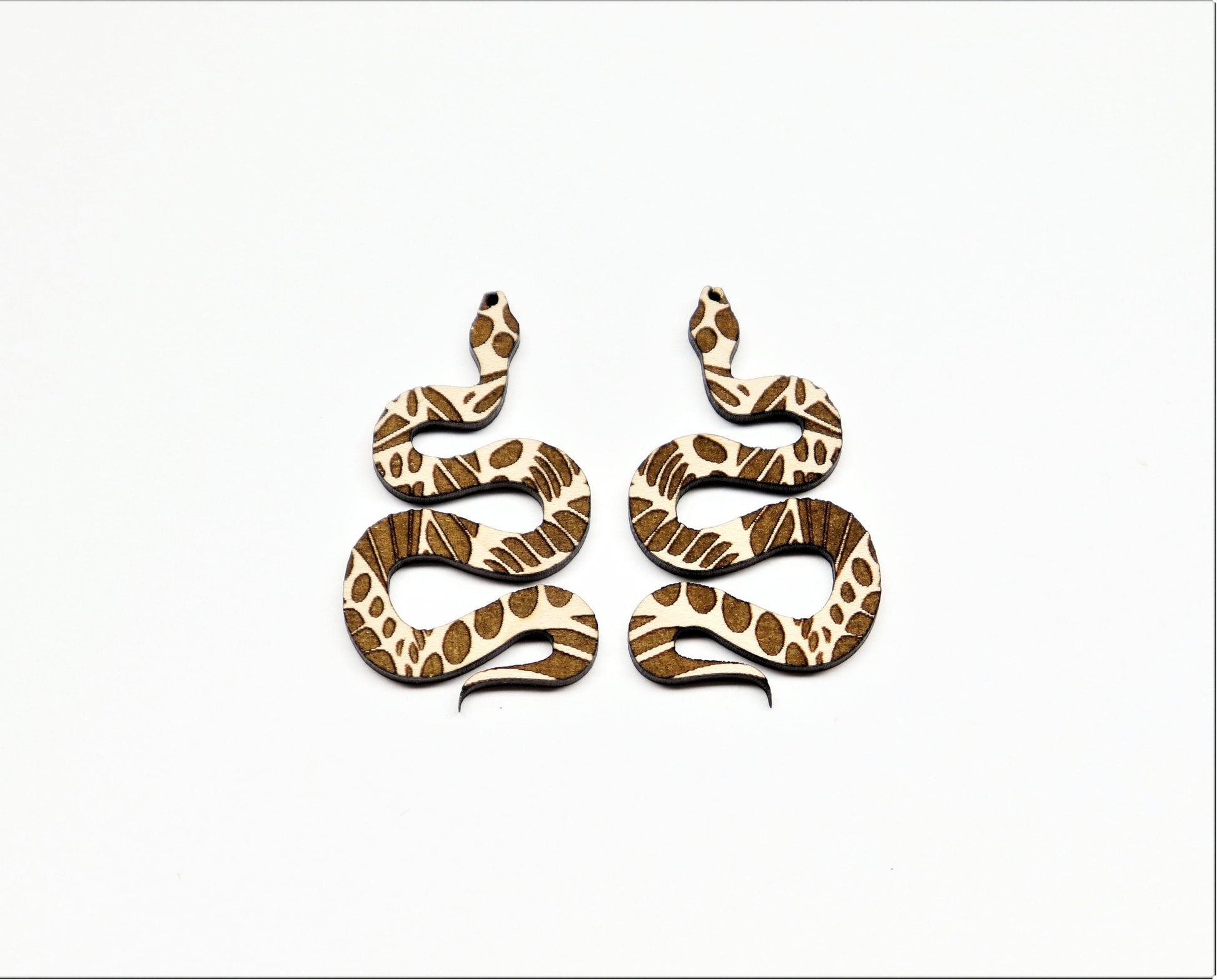 Snake earrings,  wood earring blanks, earring making