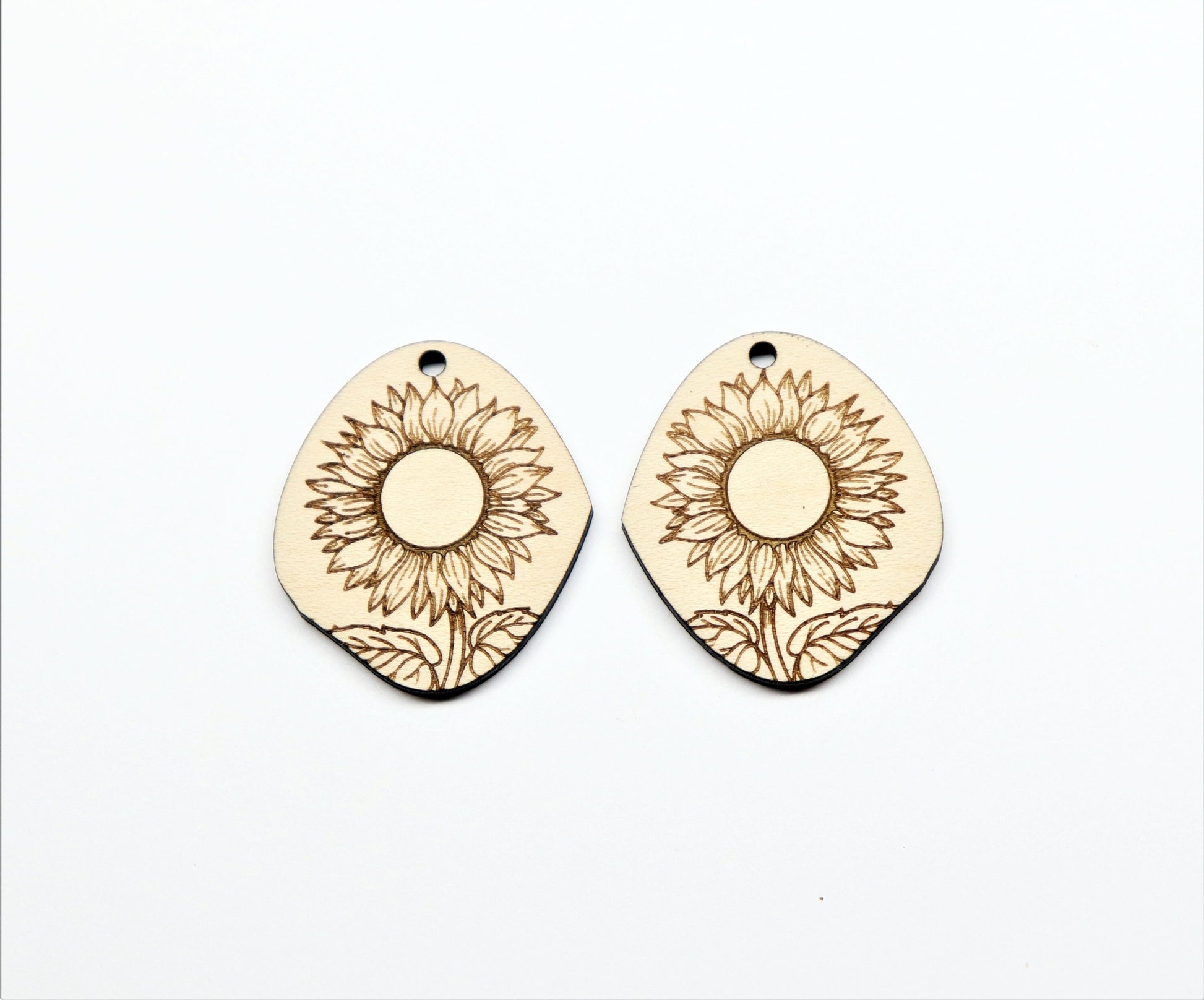 Sunflower blanks, earring blanks, wood cutouts