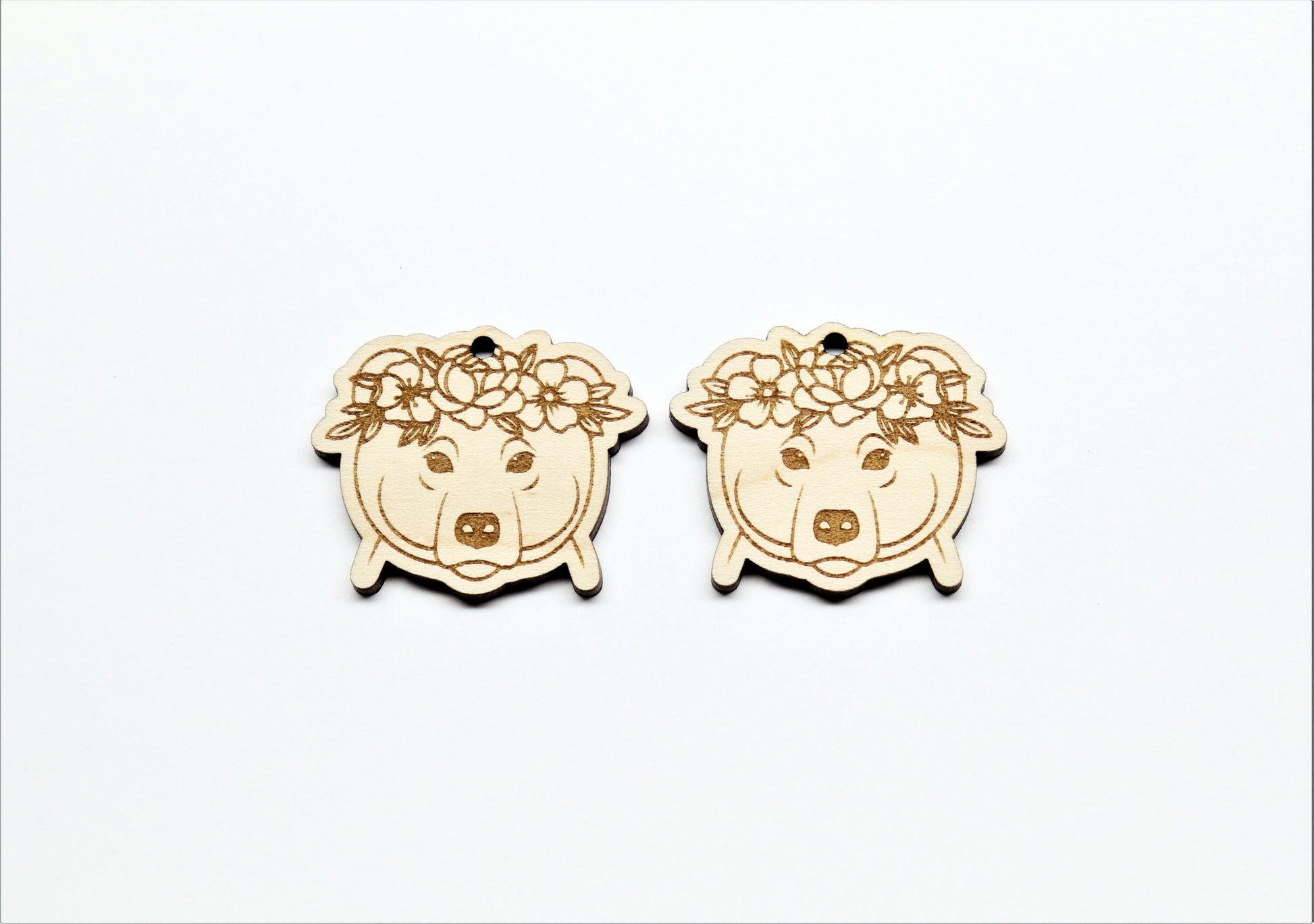 Floral bear blanks, earring blanks, bear cutouts