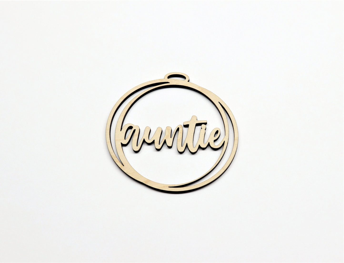 Aunt Car charm blank,  wood blanks, wood cutouts, Aunt charm