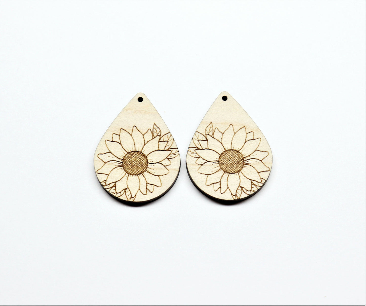 Sunflower earring blanks, DIY earrings, earring blanks, sold per set