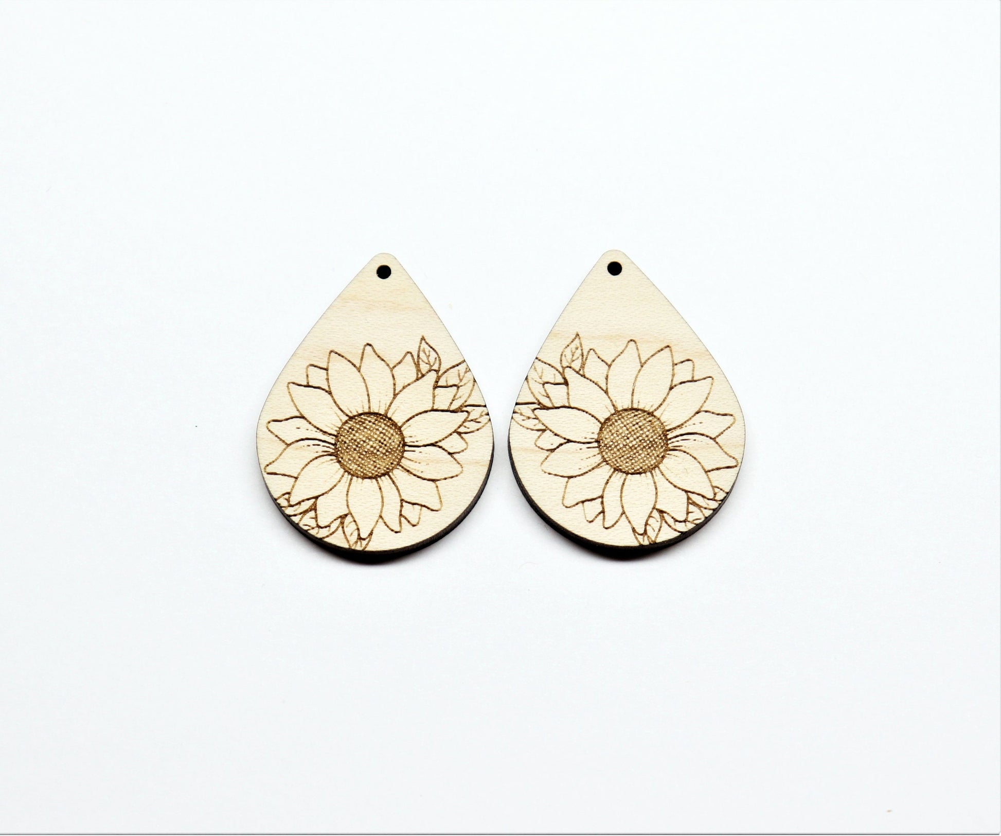 Sunflower earring blanks, DIY earrings, earring blanks, sold per set