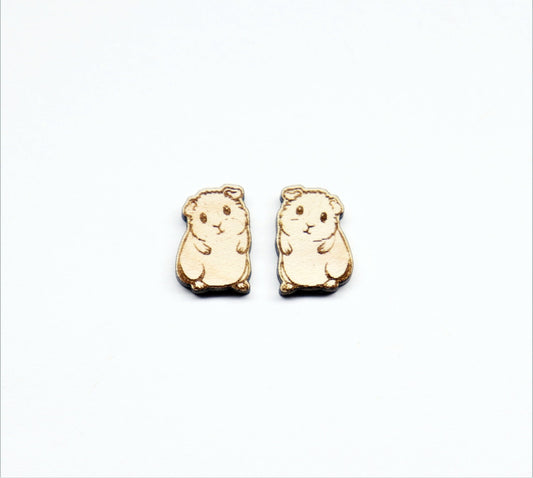 Guinea Pig stud blanks, wood earring blanks, Guinea pig cutouts