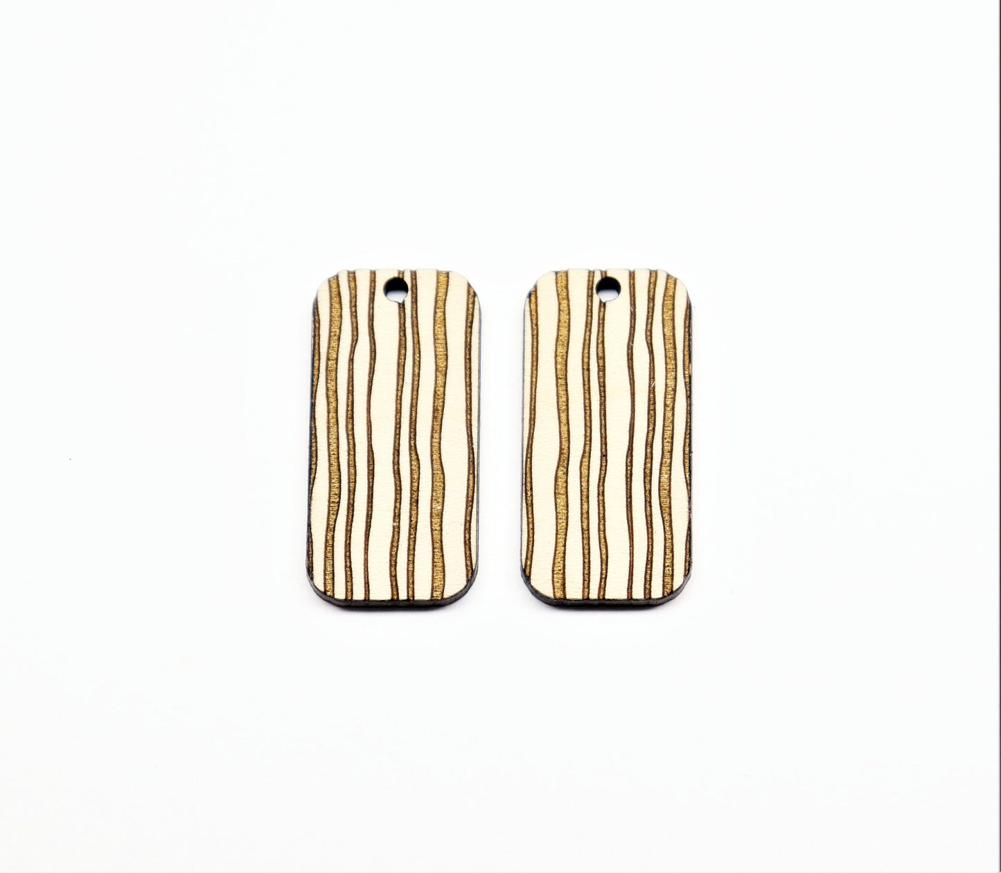 Rectangle wood earring blanks, bar earrings, DIY earrings, earring blanks, sold per set