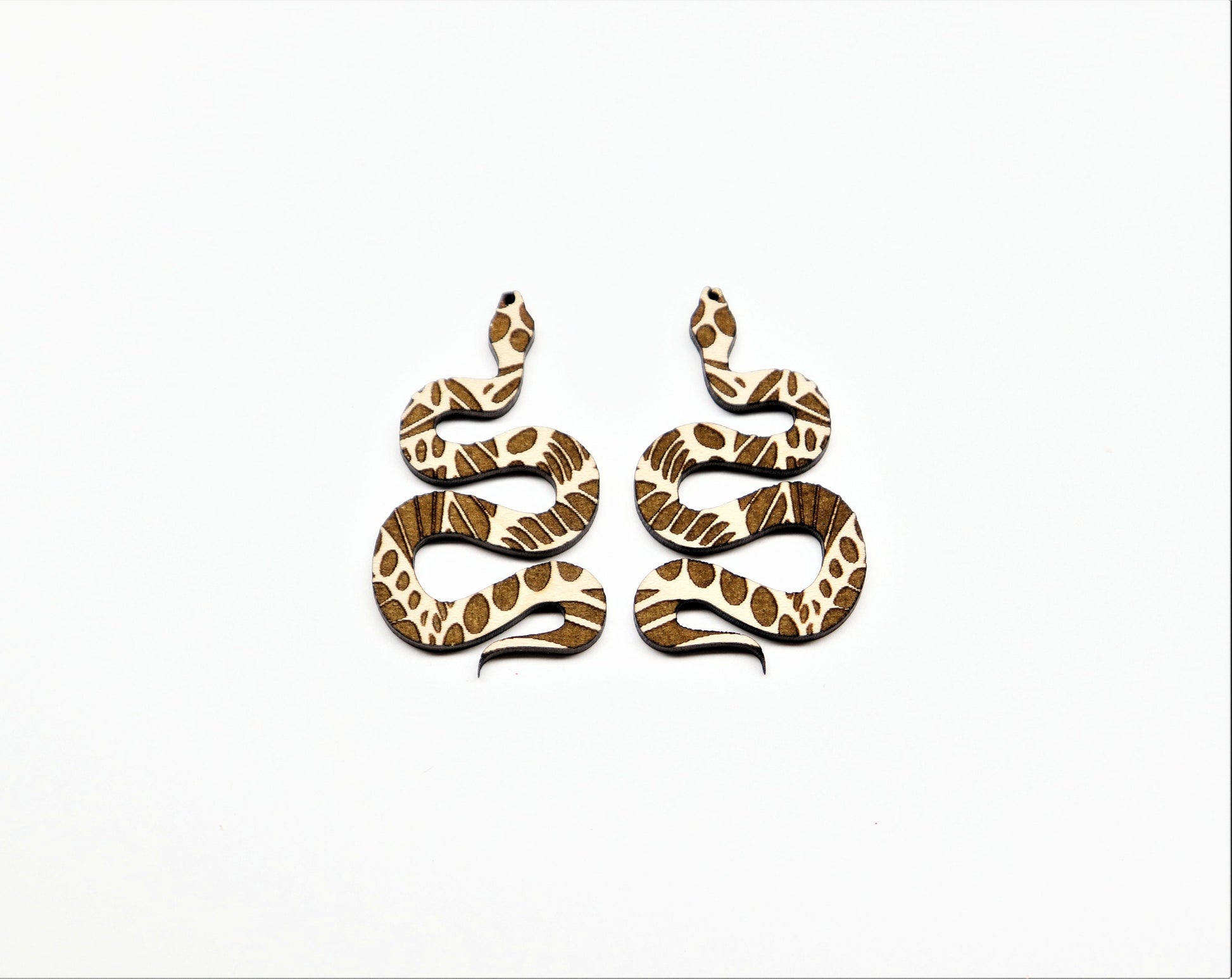 Snake earrings,  wood earring blanks, earring making