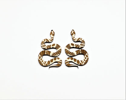 Snake earrings,  wood earring blanks, earring making