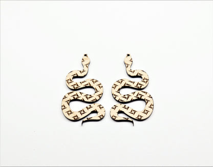 Snake earrings,  wood earring blanks, earring making