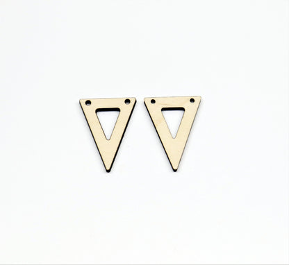 Triangle earring blanks, wood cutouts