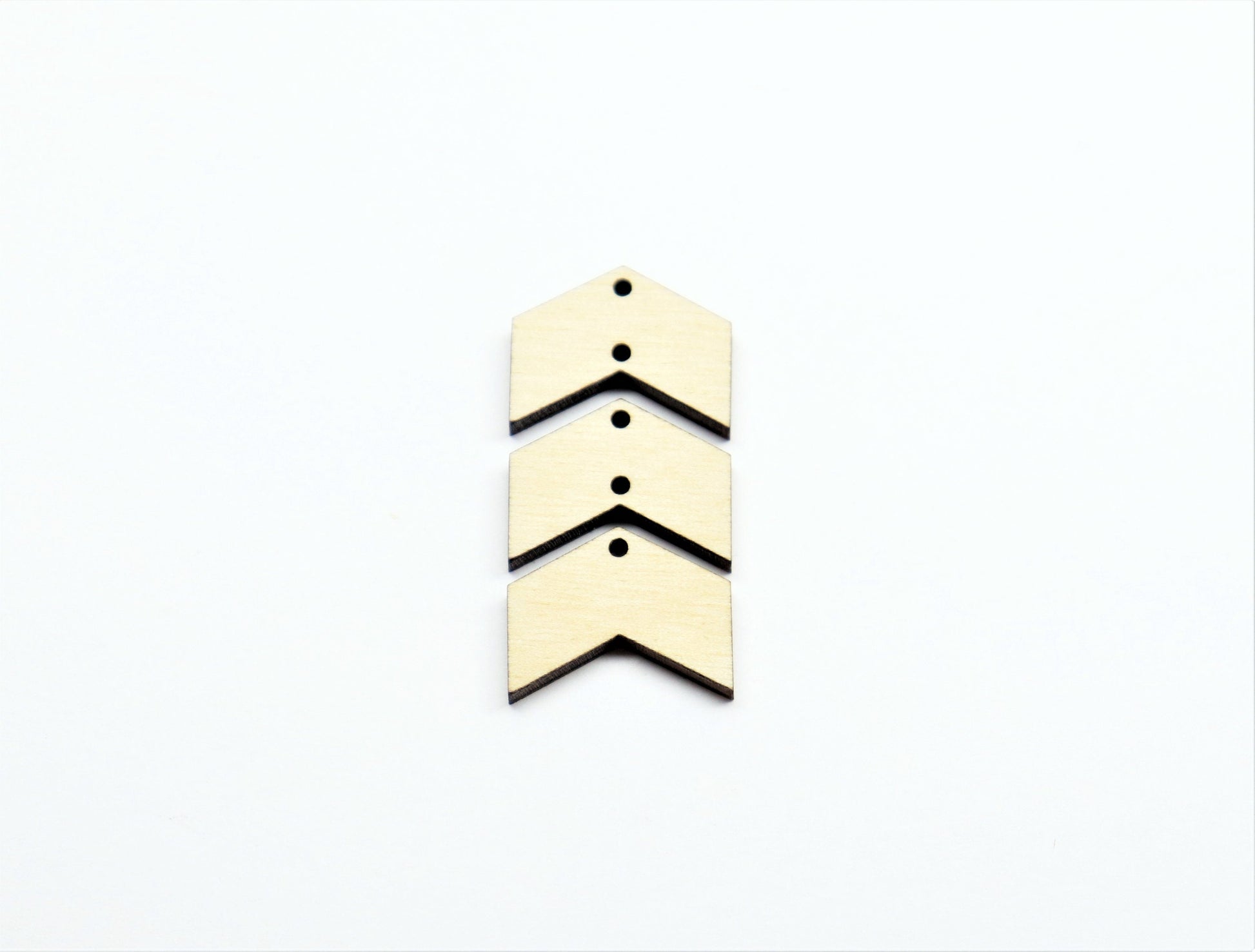 3 piece wood earring blanks, wood blanks