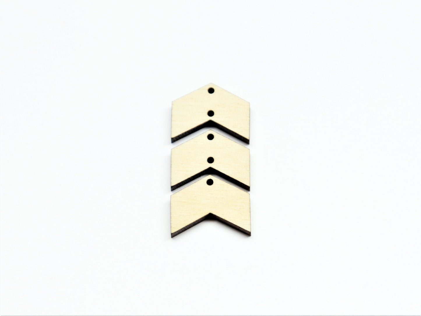 3 piece wood earring blanks, wood blanks