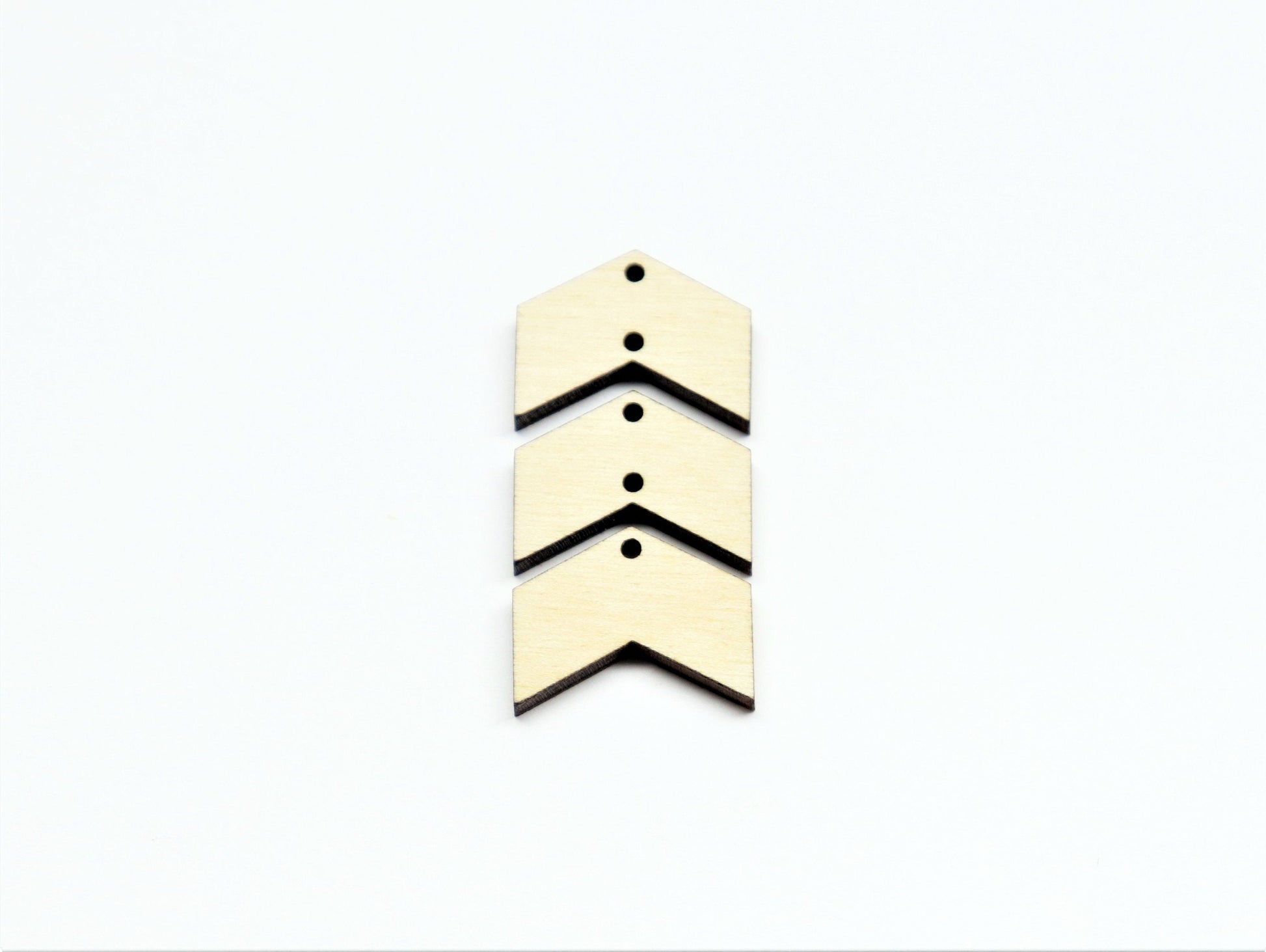 3 piece wood earring blanks, wood blanks