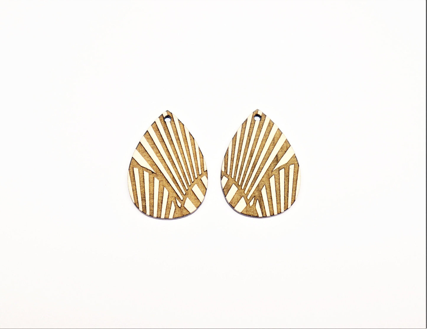 Teardrop wood earring blanks, wood cutouts, earring blanks