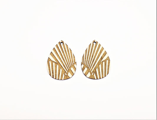 Teardrop wood earring blanks, wood cutouts, earring blanks