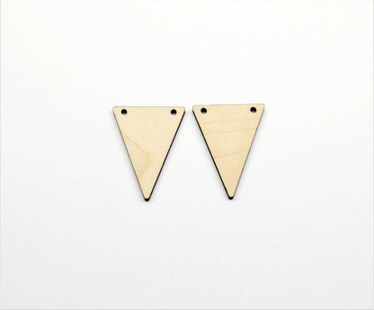 Triangle earring blanks, wood cutouts