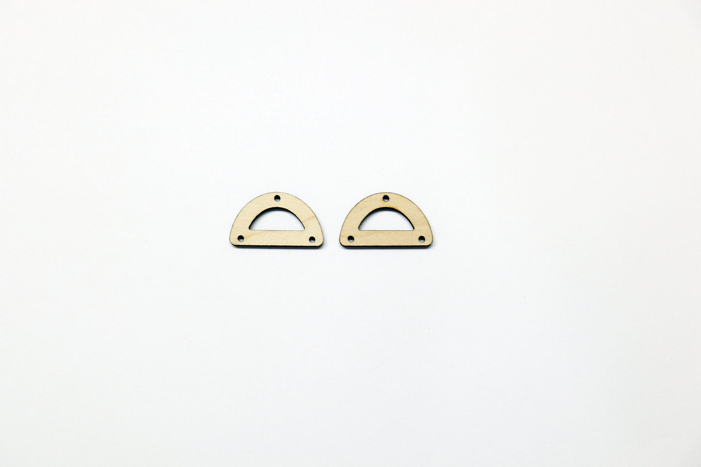 Half circle earring blanks, wood cutouts