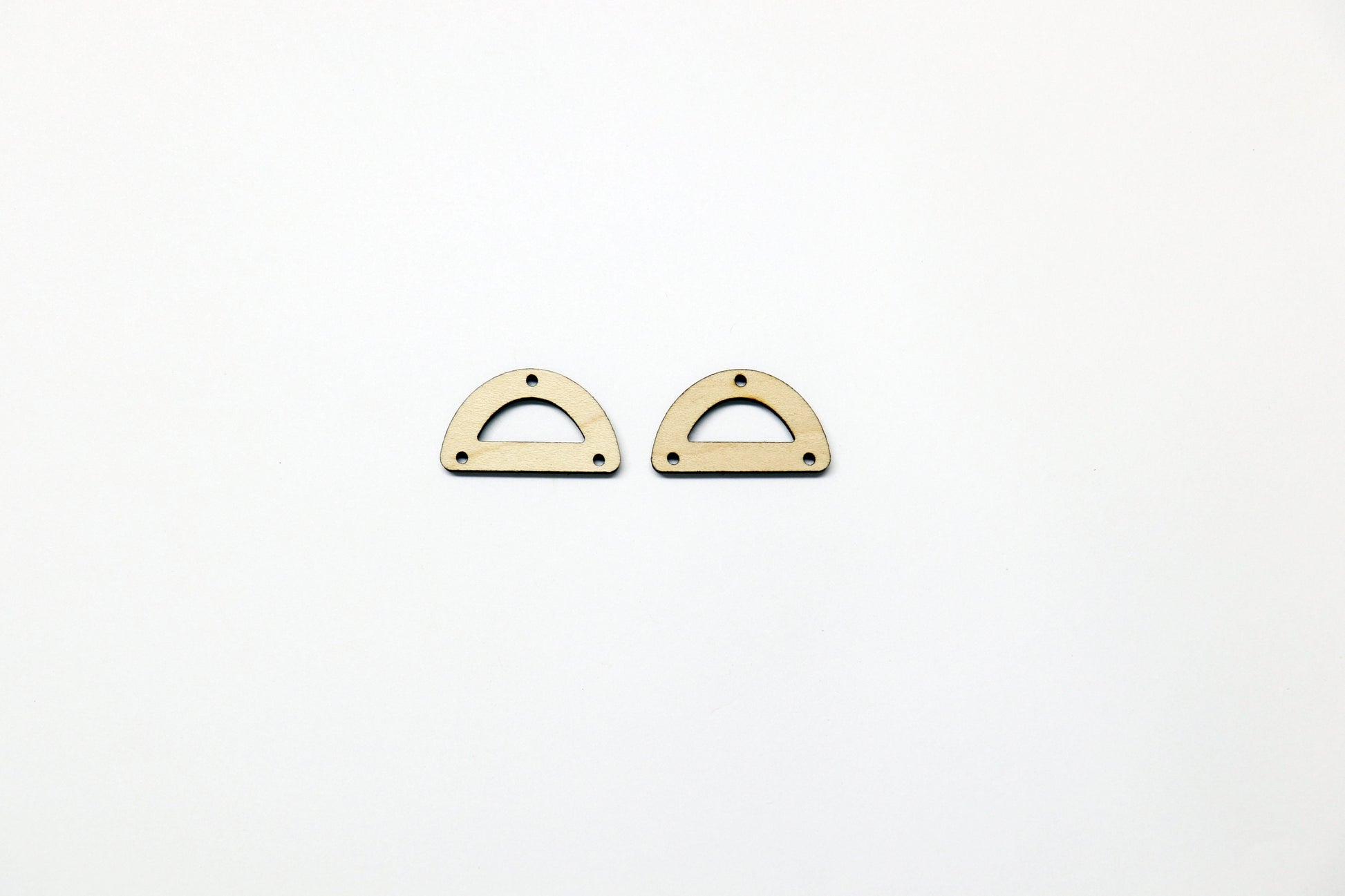 Half circle earring blanks, wood cutouts